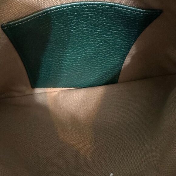 Gigi New York green pebbled leather clutch - Picture 6 of 7